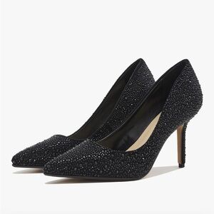 Charlies Black Studded Heels